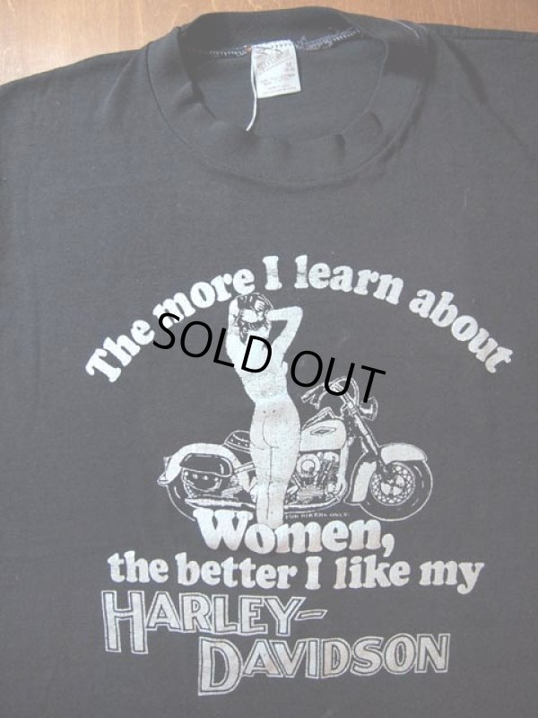 画像1: SALE!! 1980s〝HARLEY-DAVIDSON〟エロプリントTee(カットオフ)