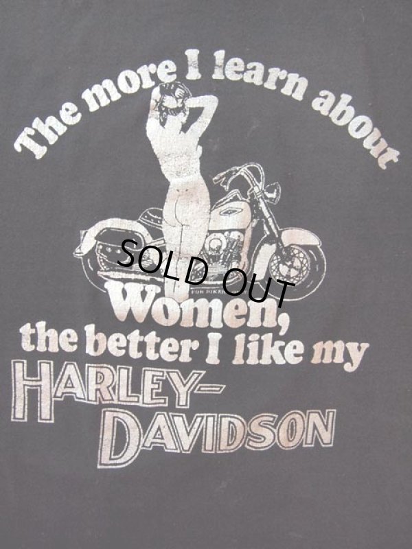 画像5: SALE!! 1980s〝HARLEY-DAVIDSON〟エロプリントTee(カットオフ)