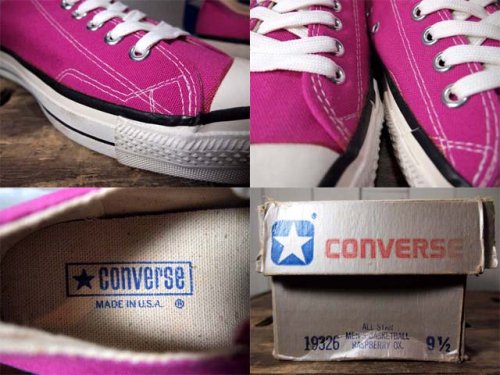 詳細画像2: 銀箱デッドストック!!1980s【CONVERSE ALLSTAR】サイドステッチ ラズベリーLo　9 1/2