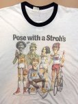 画像1: 1970ｓ【Stroh's Beer】リンガーTシャツ (1)