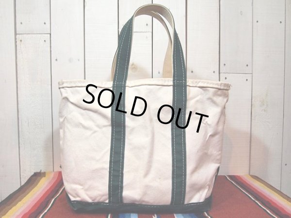 画像2: 1990s【L.L.Bean】BOAT AND TOTE BAG〝ZIP TOP〟オフホワイト×グリーン