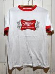 画像1: 1980s MillerBeerリンガーTシャツ (1)