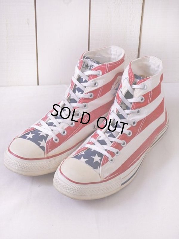 画像1: 1990s US製【CONVERSE】ALL STAR Hi 星条旗　 表記10 1/2 