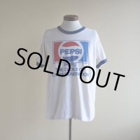 1980s PEPSI リンガーTシャツ　 両面プリント　 表記XL 