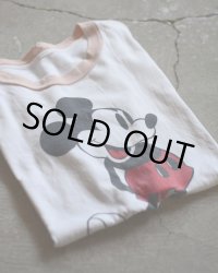 1970s-80s MICKEY MOUSE リンガーTシャツ　 実寸L〜 