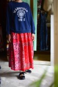 画像1: VINTAGE Bandana Skirt /RED　<br>[HamburgCafe ORIGINAL RE-MAKE]<br> (1)