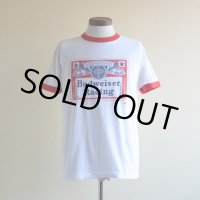 1980s Budweiser Racing リンガーTシャツ　 表記L 