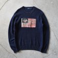 画像1: POLO RALPH LAUREN 星条旗コットンニットセーター　<br>表記M<br> (1)