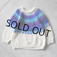 LILLUNN ノルディックモヘアセーター　 "HAND KNIT OF NORWAY"　 実寸L 