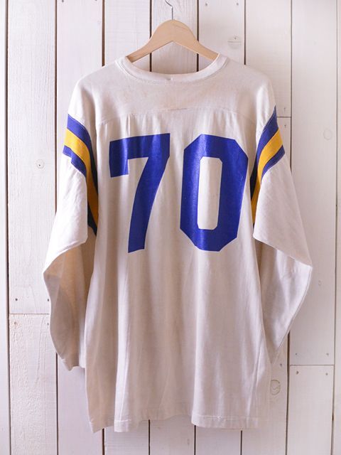 1960s 70s Champion ナンバリングフットボールtシャツ 表記46 古着