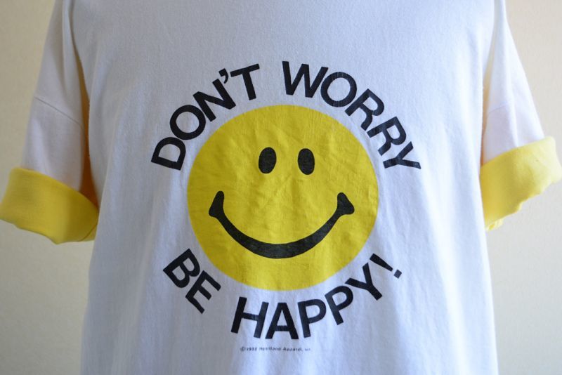1980s DON'T WORRY BE HAPPY スマイルTシャツ HEARTLAND APPAREL 表記 ...