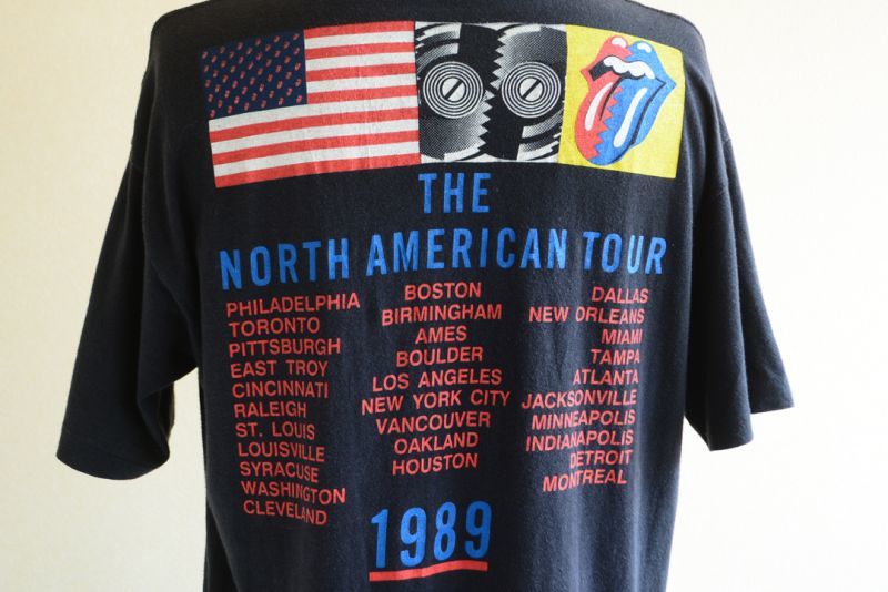1980s THE ROLLING STONES THE NORTH AMERICAN TOUR 1989 Tシャツ　実寸L