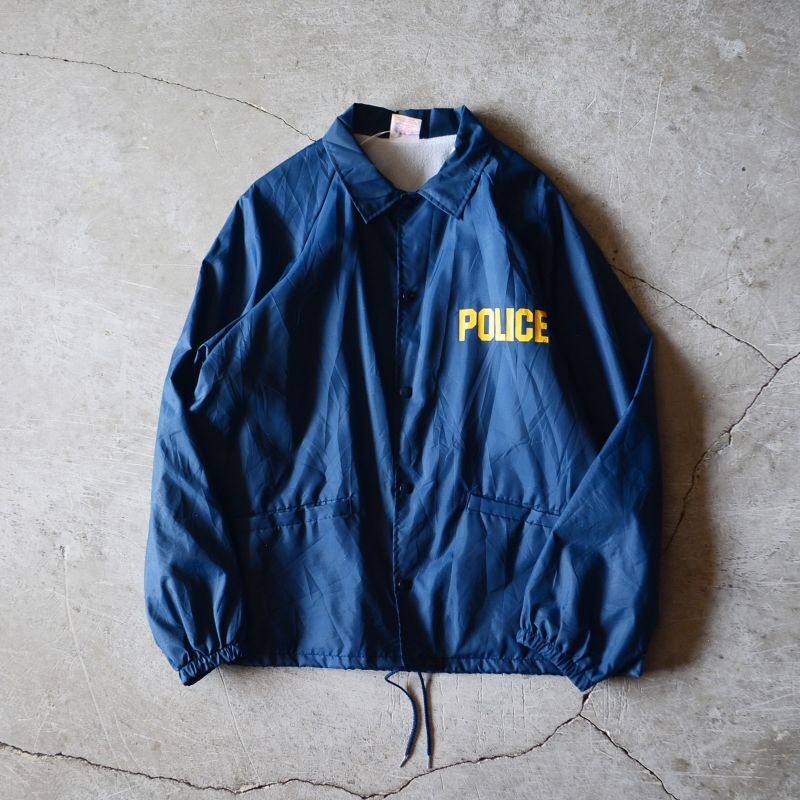 1990s POLICE ナイロンコーチジャケット MADE IN USA 表記XL - 古着屋