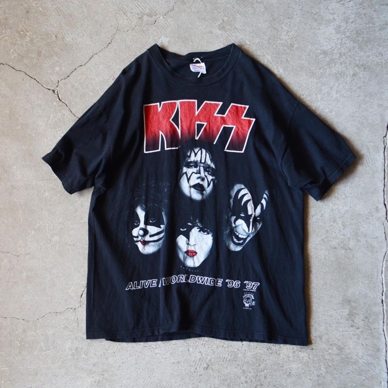 1990s KISS ALIVE/WORLDWIDE TOUR Tシャツ 表記XL - 古着屋HamburgCafe