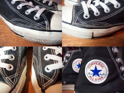 画像1: 1980sKOREA【CONVERSE ALLSTAR】あて布ブラックHi　7 1/2