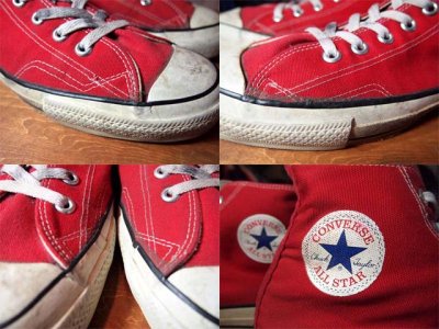 画像1: 1980s【CONVERSE ALLSTAR】あて布レッドHi　11