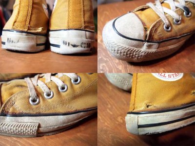 画像3: 1980s【CONVERSE ALLSTAR】あて布イエローHi　6 1/2