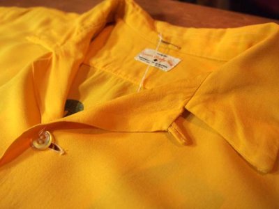 画像1: 1960s【ServiceBowlingShirt】マチ付きレーヨンボーリングシャツ