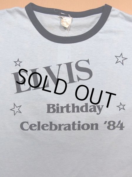 画像1: 1980s?ELVIS BIRTHDAY CELEBRATION 84?リンガーTシャツ (1)