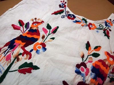 画像1: メキシカン刺繍ワンピース