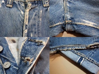 画像1: 1940s【LEVI'S】501XX革パッチ　片面タブ