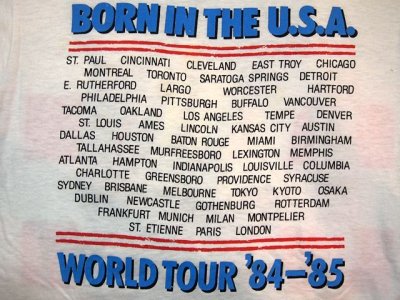 画像2:  1980s【ブルーススプリングスティーン】ツアーTシャツ〝BORN IN THE USA〟