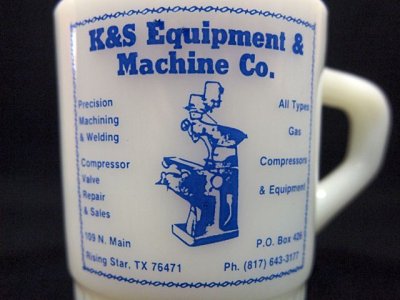 画像3: 60s-70s【FireKing】リブボトムマグ・K&S Equipment＆Machine Co.