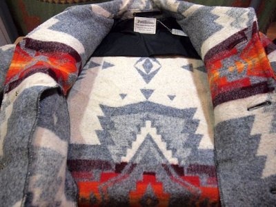 画像1: 1970s【PENDLETON】チーフジョセフ柄ウールブランケットコート