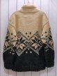 画像2: 【CANADIAN SWEATER】雪柄カウチンセーター　実寸L (2)