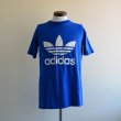 画像1: 1980s adidas トレフォイルTシャツ　 両面プリント　 表記L  (1)