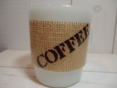 画像1: 70s-80sFireKing(ファイヤーキング)スタッキングマグ・COFFEE