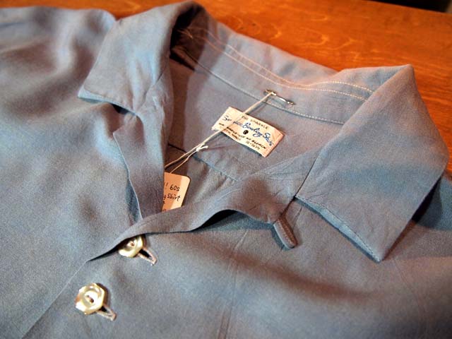 1960s【ServiceBowlingShirt】チェーンステッチ刺繍レーヨンボーリング