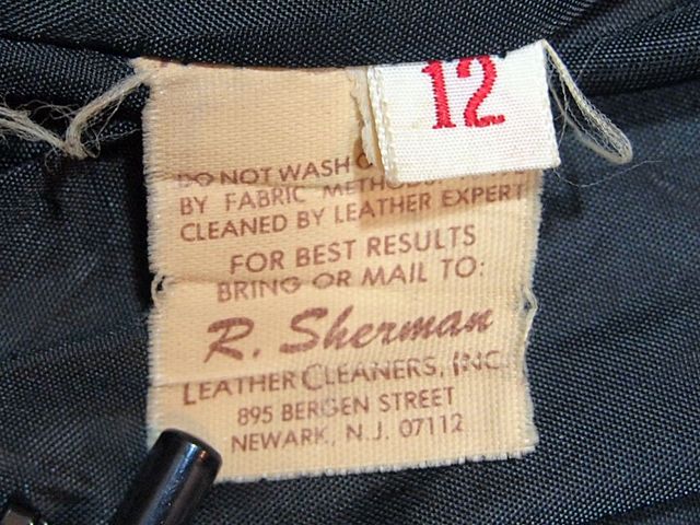 1970s【R.Sherman】レザーシングルライダースジャケット - 古着屋 