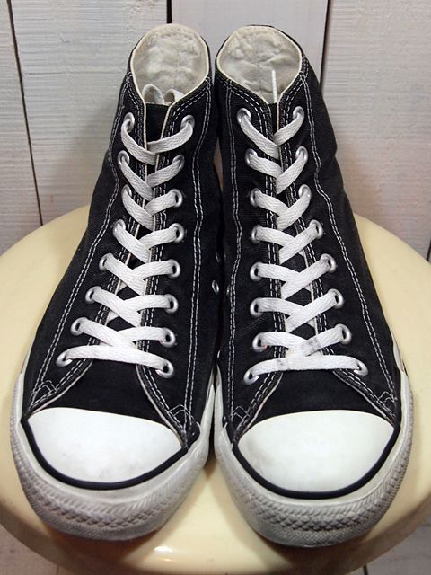 1990sUSA製【CONVERSE ALLSTAR】ブラックHi 9 1/2 - 古着屋HamburgCafe