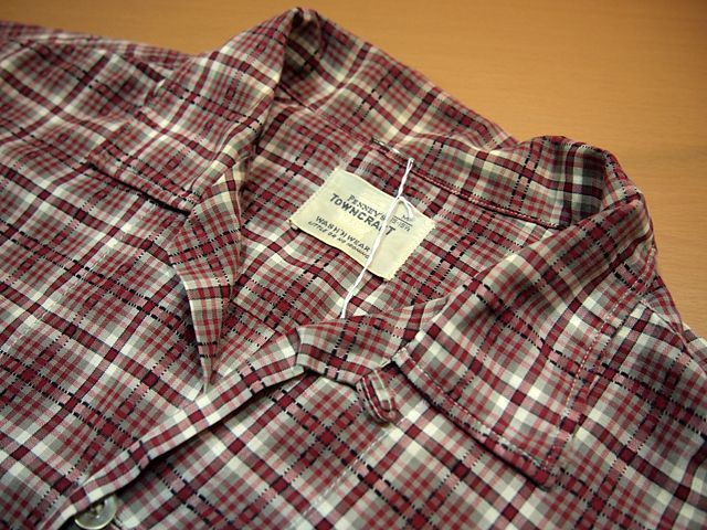 1960's〜 タウンクラフト　レーヨンシャツ袖丈59cm
