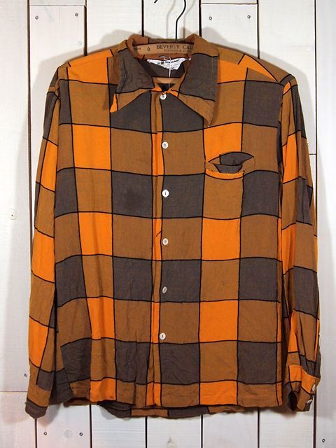 1960's〜 タウンクラフト　レーヨンシャツ袖丈59cm