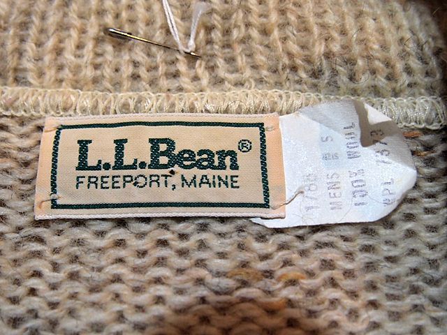 1980s【L.L.Bean】ショールカラーニットカーディガン - 古着屋HamburgCafe