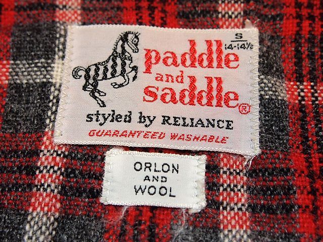 1960s【Paddle&Saddle】ウールシャツ - 古着屋HamburgCafe