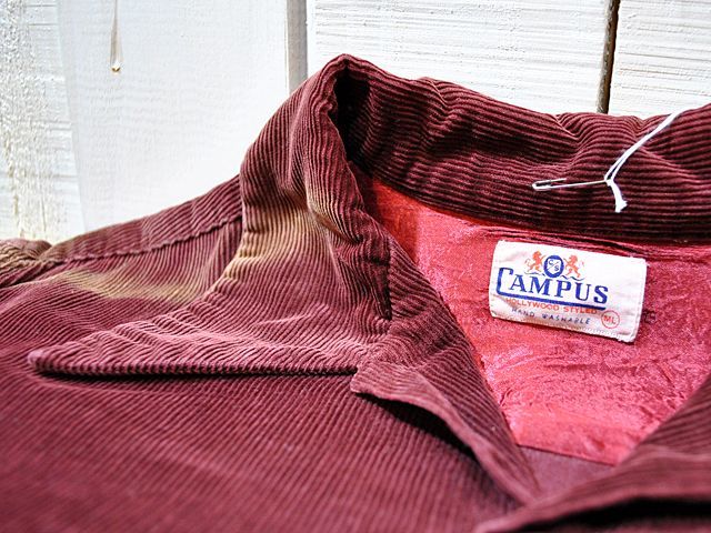 最新作低価USA産　vintage 50s CAMPUS 赤シャツ トップス