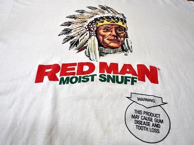 1980s【Hanes】RED MANプリントTシャツ - 古着屋HamburgCafe