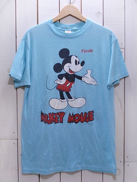 1980sミッキー両面プリントTシャツ　表記XL