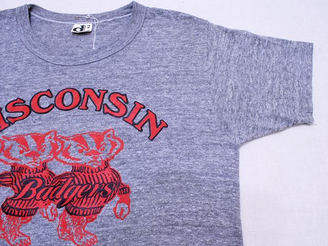 1980s WISCONSIN Bucky BadgersカレッジTシャツ 表記M - 古着屋HamburgCafe