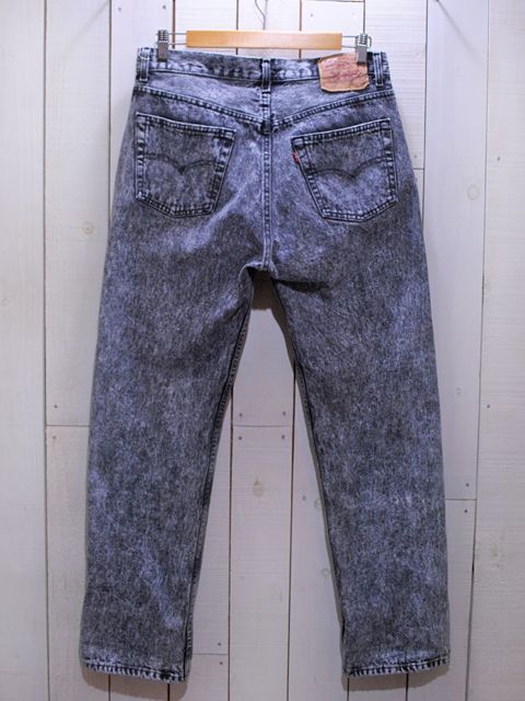 US製1990s【Levi's】501ケミカルブラック w34 - 古着屋HamburgCafe