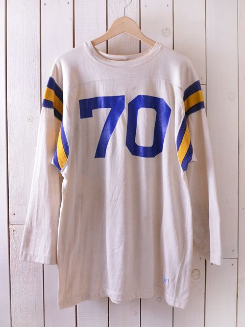 70s チャンピオン USA製 7分袖 フットボール ナンバリング Tシャツ 