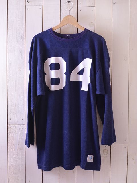 1960s-70s Champion ナンバリングフットボールTシャツ 表記46 - 古着屋