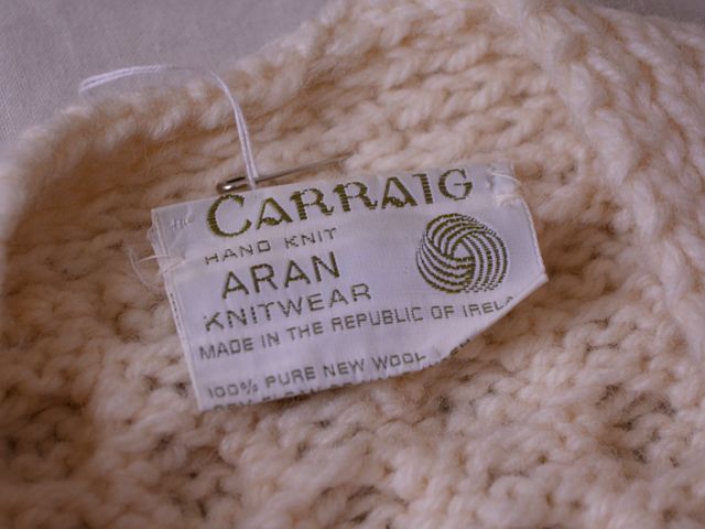 CARRAIG フィッシャーマンニットカーディガン MADE IN IRELAND 実寸L