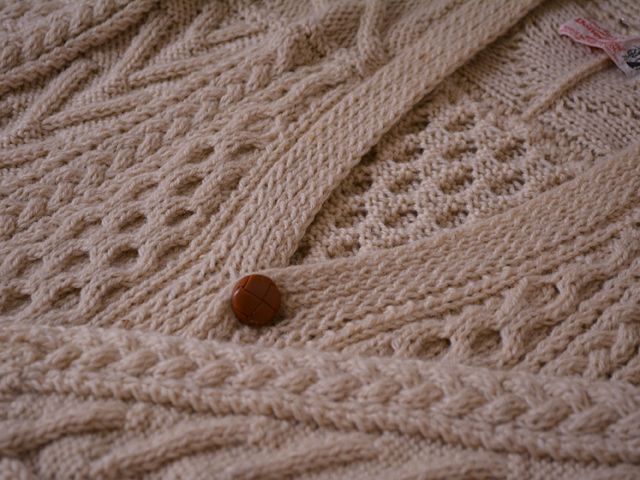 Donegal Hand Knit フィッシャーマンニットカーディガン MADE IN