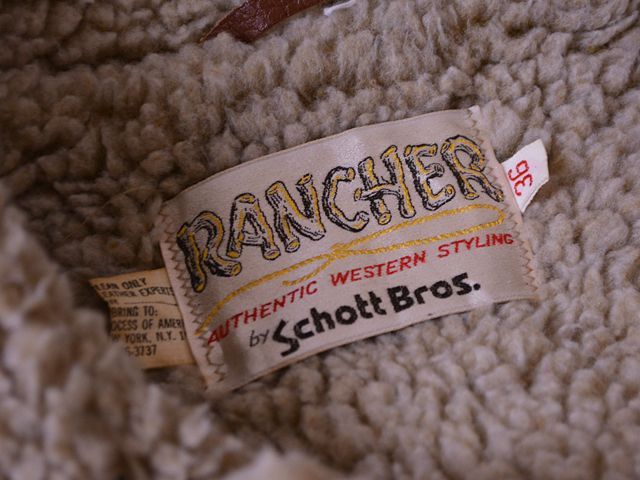 1970s Schott RANCHER スウェードボアランチコート 表記36 - 古着屋
