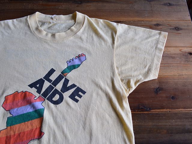 1980s LIVE AID Tシャツ 表記L - 古着屋HamburgCafe