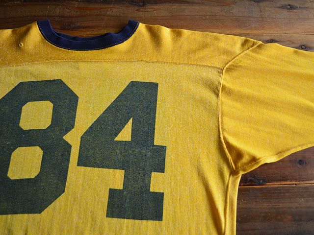 1960s Champion ナンバリングフットボールTシャツ 表記46 - 古着屋